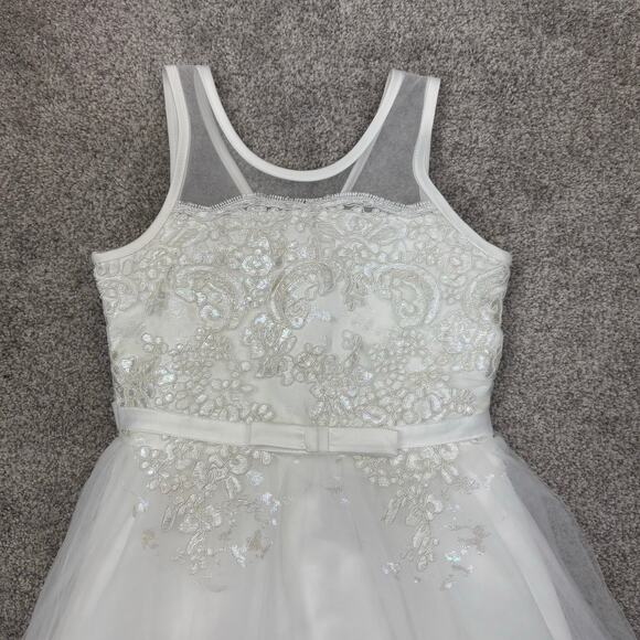New! Beautiful Badgley Mischka First Communion/ Flower Girl Dress 6x - Picture 2 of 8